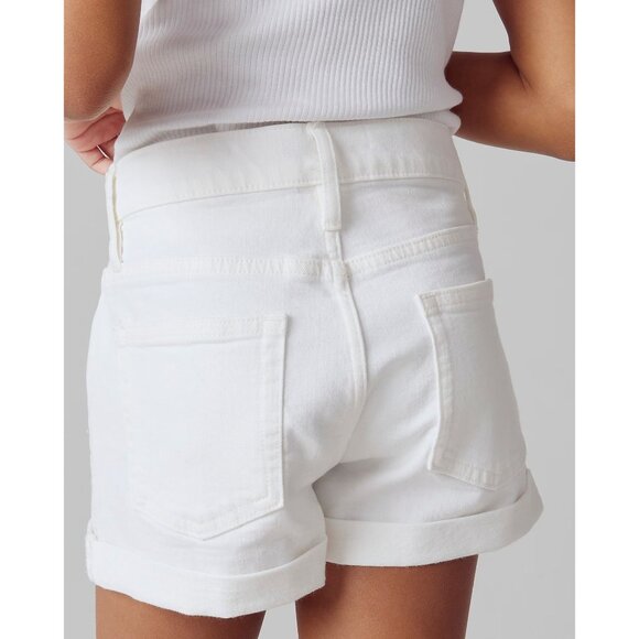 J CREW Girls White Cuffed Denim Shorts Sz 6 NEW NWT - Picture 3 of 4